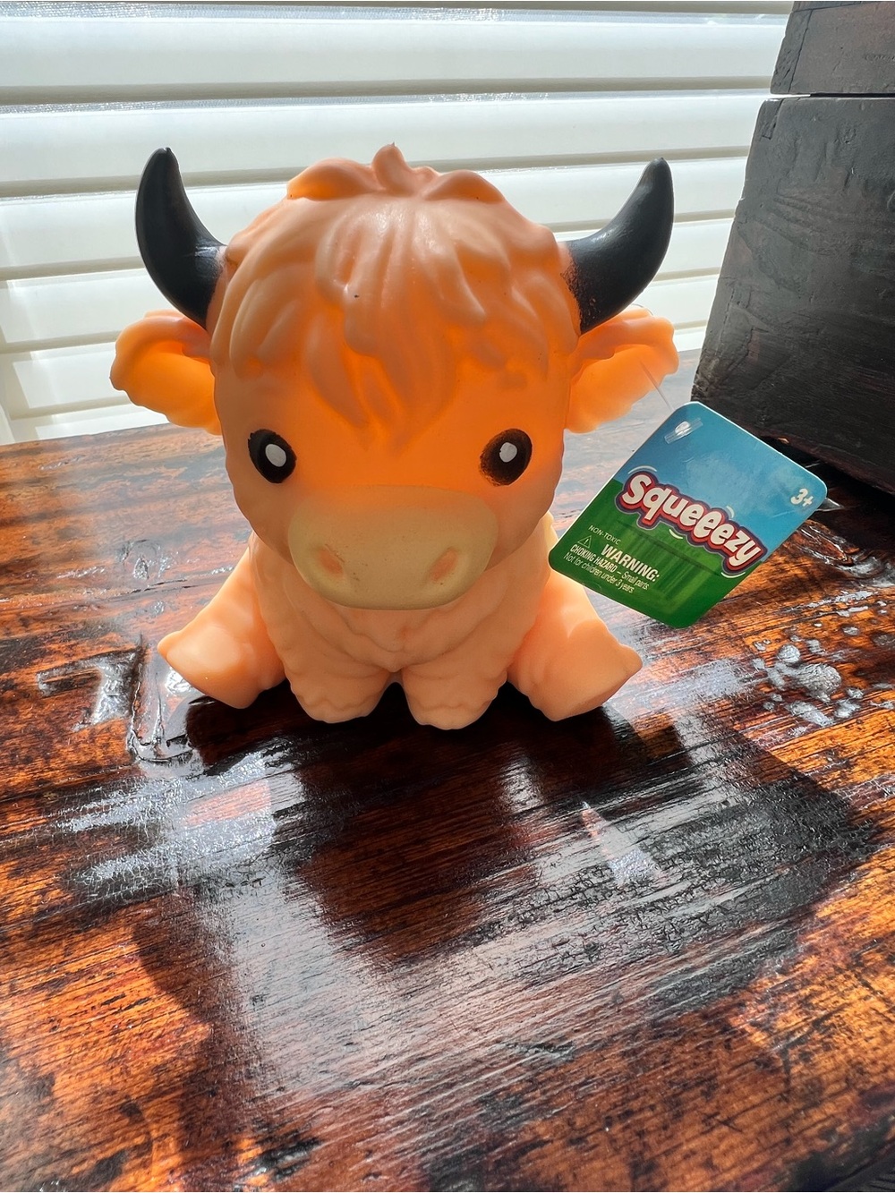 Sunny Days  Highland Cow Squeeezy Squishy Toy - Soft Kids Plush Stress Relief